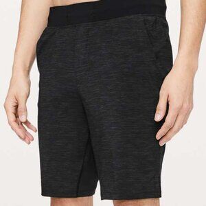 Lululemon T.H.E. Short *Linerless 9" Heather Allover Deep Coal Black Sz S